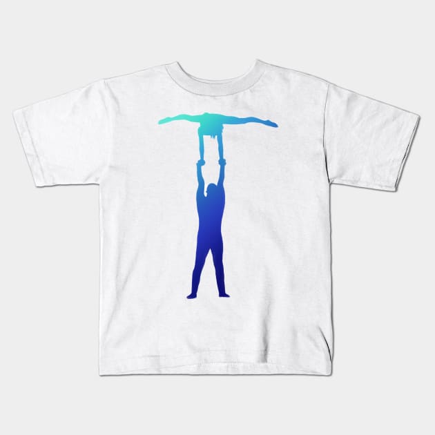 A mixed pair doing planche Kids T-Shirt by artsyreader